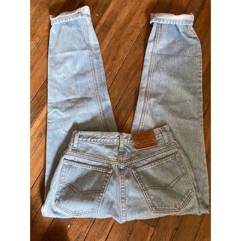 Whooz Blooz Jeans Faded Denim Mom High Rise Tapered Leg Retro Vintage Women 9/10